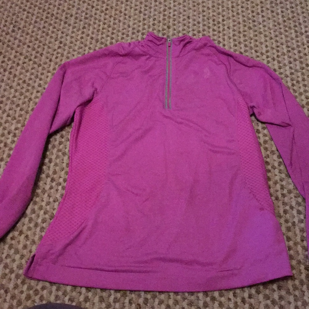Quarter-zip long-sleeve running shirt